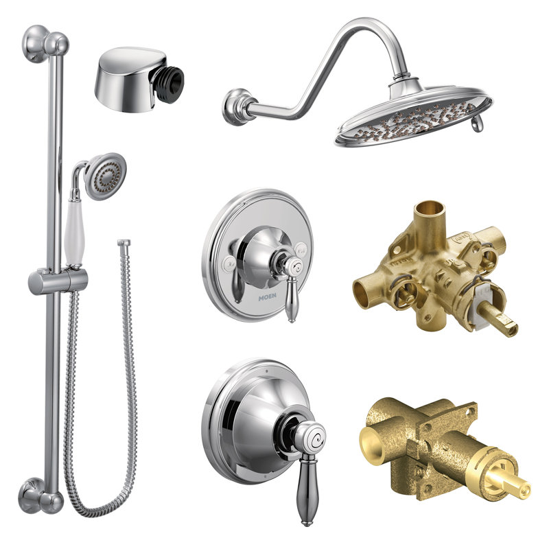 Moen Weymouth Volume Control Complete Shower System with Roughin Valve